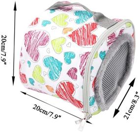 img 3 attached to 🐹 Breathable Adnikia Hamster Carrier Bag for Small Pets - Ideal for Hamsters, Rats, Hedgehogs, Rabbits, Sugar Gliders, Chinchillas, Guinea Pigs, Squirrels, and More - Portable Outdoor Travel Pet Carrier Bag
