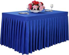 img 3 attached to Sapphire Polyester Tablecloth for Wedding Banquets