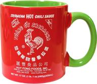 🌶️ premium 19 oz ceramic mug with large sriracha hot sauce print in red and green logo