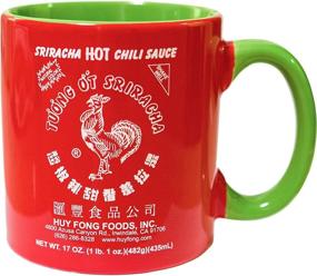 img 4 attached to 🌶️ Premium 19 oz Ceramic Mug with Large Sriracha Hot Sauce Print in Red and Green