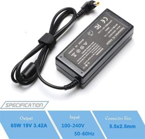 img 3 attached to 💻 65W Laptop Adapter Power Charger for Toshiba Satellite C55 C655 C850 C50 L755 C855 L655 L745 P50 C855D C55D S55; Portege Z30 Z930 Z830; Satellite Radius 11 14 15 PA3917U-1ACA Power Cord