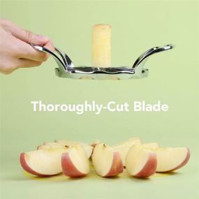 img 3 attached to 🍎 SAVORLIVING Stainless Steel Apple Slicer - 12 Sharp Blades, Thoroughly-Cut Blade Design, Pitter, Divider for Up to 4 Inches Apples