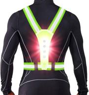 🏃 enhance safety with led reflective running vest - illuminate your night runs, walks, and bike rides логотип