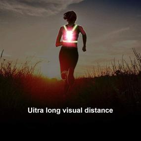 img 2 attached to 🏃 Enhance Safety with LED Reflective Running Vest - Illuminate Your Night Runs, Walks, and Bike Rides