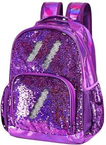 img 4 attached to Backpack Elementary Glitter Sparkly Holographic