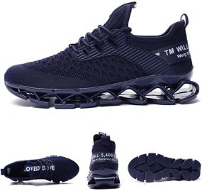 img 3 attached to 👟 Breathable Lightweight Men's Athletic Shoes: Chopben Sneakers