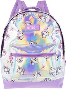 img 3 attached to 🦄 Magical Emoji Girls Unicorn Backpack: Add a Touch of Whimsy to Your Style