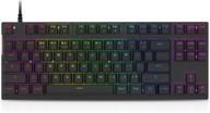 клавиатура motospeed rgb rainbow backlit gaming - 87 клавиш, подсвечиваемая механическая клавиатура для mac и пк - профессиональная игровая usb-клавиатура (черная) 🌈 логотип