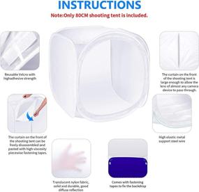 img 1 attached to 📸 Neewer 24x24 inch Photo Studio Shooting Tent Light Cube Diffusion Soft Box Kit with 4 Colors Backdrops for Photography - Enhance Your Photographic Results!