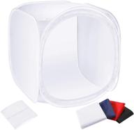 📸 neewer 24x24 inch photo studio shooting tent light cube diffusion soft box kit with 4 colors backdrops for photography - enhance your photographic results! logo