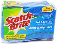 🧽 24 scotch-brite non-scratch scrub sponges, extended lifespan of 50% more compared to leading national value brand logo