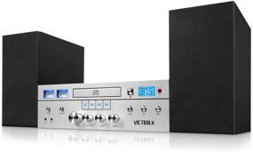 img 4 attached to 🎵 Инновационная технология Victrola Bluetooth CD стереосистема - Серебро: Улучшение звукового опыта