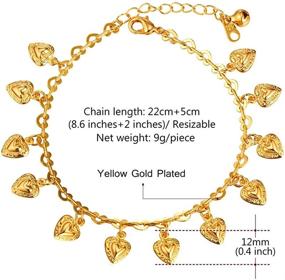 img 2 attached to 🍍 Pineapple Charm Link Chain Bracelet Anklet for U7 Fashion Foot Jewelry