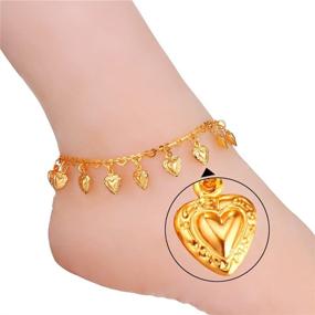 img 3 attached to 🍍 Pineapple Charm Link Chain Bracelet Anklet for U7 Fashion Foot Jewelry