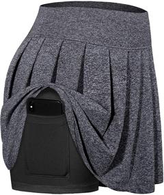 img 4 attached to 🎾 Cestyle Women Tennis Skirts: Versatile Pleated Skorts with Built-in Shorts for Athletes