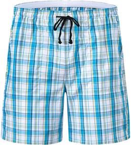 img 3 attached to Men's JINSHI Pajama Shorts with Pockets - Comfortable Sleep & Lounge Wear