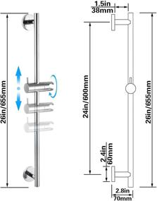 img 3 attached to SKOWLL Регулируемая ручная полированная ванная комната