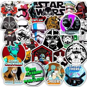 img 2 attached to 🌟 MAXSNOW Waterproof Star Wars Film Theme Stickers for Laptop, Water Bottle, Luggage, Snowboard, Bicycle, Skateboard | Aesthetic Decals for Kids, Teens, Adults