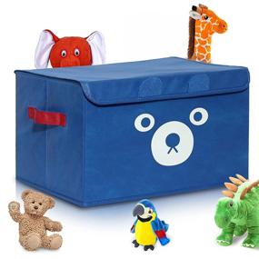 img 4 attached to 🎁 Katabird Toy Storage Chest Box for Kids and Babies – The Perfect Collapsible Organizer Bin for Boys & Girls with Flip Lid – Find the Best Gift Baskets for Small Toys and Stuffed Animals – Efficient Toy Boxes to Keep Your Playroom and Nursery Happy