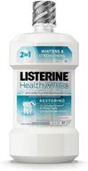 улучшите свою улыбку с помощью listerine whitening plus restoring fluoride rinse - clean mint 16 унции (2 штуки) логотип