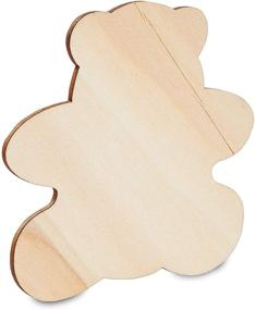 img 2 attached to 🐻 Juvale 24 Pack Wooden Teddy Bear Cutouts: Perfect for Crafts and DIY Projects (3.7 x 3.5 in)