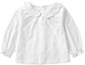 img 4 attached to Curipeer Little Floral Blouse Toddler Girls' Clothing and Tops, Tees & Blouses