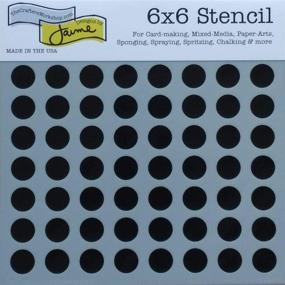 img 3 attached to 🎨 Crafters Workshop Mixed Media Stencils Set for Arts, Card Making, Scrapbooking - Dots, Bubble, Polka Dot, Grid Stencil - 6 Inch x 6 Inch Templates - Small and Large Circle Pattern