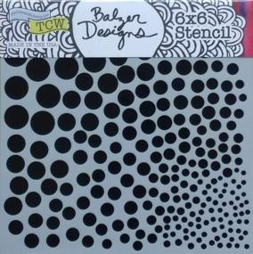 img 1 attached to 🎨 Crafters Workshop Mixed Media Stencils Set for Arts, Card Making, Scrapbooking - Dots, Bubble, Polka Dot, Grid Stencil - 6 Inch x 6 Inch Templates - Small and Large Circle Pattern