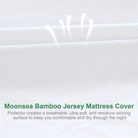 img 3 attached to 🌿 Premium Twin Mattress Protector: Waterproof Bamboo Cover for Skin-Friendly, Breathable & Noiseless Cooling - Fits 14'' Deep Pocket