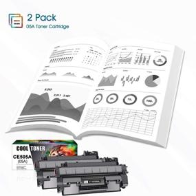 img 1 attached to Cool Toner Compatible Toner Cartridge: High-Quality Replacement for HP 🖨️ 05A CE505A - For HP Laserjet P2035 P2055DN - Black Ink, 2-Pack