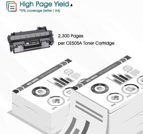 img 2 attached to Cool Toner Compatible Toner Cartridge: High-Quality Replacement for HP 🖨️ 05A CE505A - For HP Laserjet P2035 P2055DN - Black Ink, 2-Pack