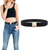 invisible lorgamax stretch buckle black women's accessories logo