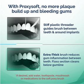 img 2 attached to 🦷 Dental Floss with Threader and Thick Proxy Brush for Daily Care of Periodontal Disease and Gum Health - Orthodontic Flossers for Braces and Teeth, Periodontal Floss by ProxySoft, Pack of 6