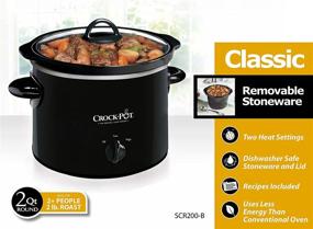 img 1 attached to 🥘 Мультиварка Crock-Pot 2-QT Round Manual, черная (SCR200-B): идеальная классическая кухонная техника для ароматных блюд!