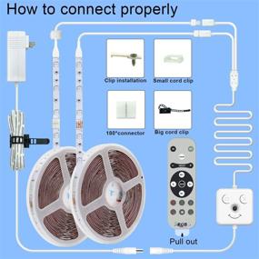 img 1 attached to 🎶 66ft LED Strip Lights - Music Sync Color Changing RGB LED Lights with Smile Face Controller & Remote, Built-in Mic, Bluetooth APP - Rope Lights for Bedroom