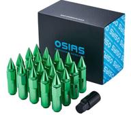 🔧 brand new 20pcs m12x1.5 racing wheel lug nuts with socket key for honda green - osias логотип