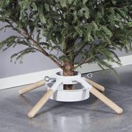 🎄 blissun christmas tree stand: sturdy xmas tree holder in white for real trees логотип
