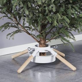 img 4 attached to 🎄 Blissun Christmas Tree Stand: Sturdy Xmas Tree Holder in White for Real Trees