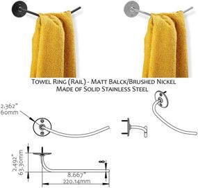 img 2 attached to 🛁 SAFETY+BEAUTY 4-Piece Bath Hardware Kit: Stainless Steel Rust Proof, Brushed Nickel