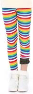 🔥 warm and cozy: toddler girls' winter fleece-lined christmas leggings tights logo