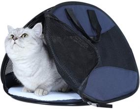 img 3 attached to 🐱 Ultra-Lightweight A4Pet Soft Sided Cat Carrier for Travel, Dimensions 19 x 15 x 13 Inches