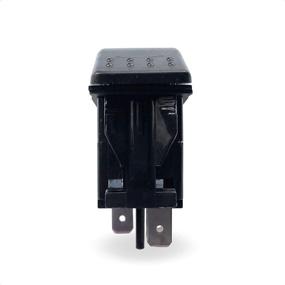 img 1 attached to MGI SpeedWare LED Marine Rocker Switches 12V 20A, 3 Pack - Blue, SPST Latching On-Off Switches