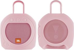 img 4 attached to TXEsign Protective Silicone Stand Up Case For JBL Clip 3 Waterproof Portable Bluetooth Speaker (Pink)