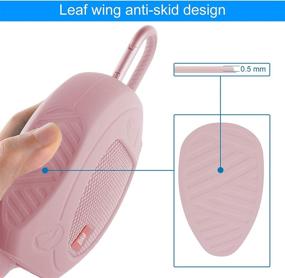 img 1 attached to TXEsign Protective Silicone Stand Up Case For JBL Clip 3 Waterproof Portable Bluetooth Speaker (Pink)