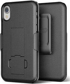 img 3 attached to 📱 iPhone XR Belt Clip Case (2018) - DuraClip Series Grip Cover with Rotating Holster (Black) - Enhanced SEO
