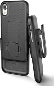 img 2 attached to 📱 iPhone XR Belt Clip Case (2018) - DuraClip Series Grip Cover with Rotating Holster (Black) - Enhanced SEO