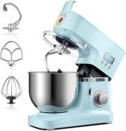 hauswirt kitchen electric stand mixer - 3-in-1 metal gear tilt-head food mixers with lcd display, 8+p 🎛️ speed and stainless steel large bowl - dough hook, beater, whisk included - multipurpose low noise grinder blender логотип