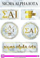 🎨 sticker sheet set - sigma alpha iota marble theme design logo