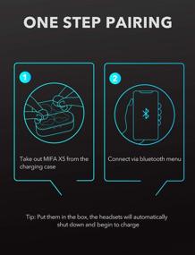 img 1 attached to 🎧 MIFA X5 Настоящие беспроводные стереонаушники с Bluetooth 5.0, шумоподавлением, микрофоном, 24-часовой воспроизводимостью и сенсорным управлением