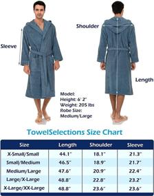 img 1 attached to 🛀 TowelSelections Turkish Cotton Hooded Bathrobe: Premium Men's Clothing for Ultimate Comfort